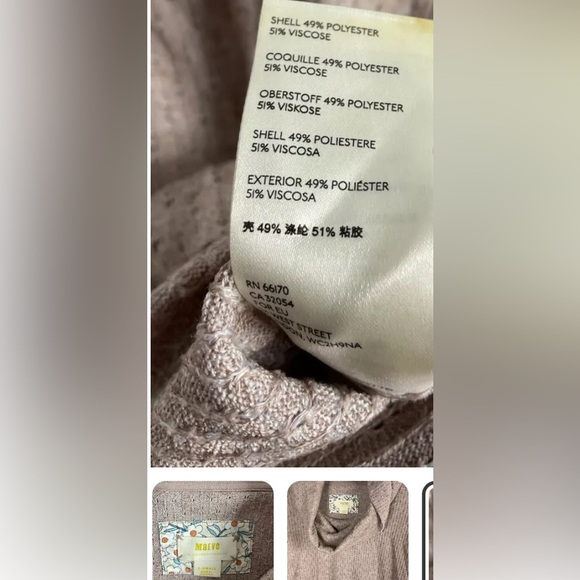 Maeve Anthropologie,sweater,oversized S. ( M/L) PTP 21.5” ruffles ,peplum,boho, - Picture 7 of 7